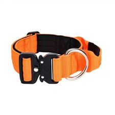 Heavy Duty Tactical Dog Collar  with Metal Buckle & Handle  Nylon size M