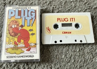 Commodore C64 / C128 Kassette. - PLUG-IT - 1984 - SKORPION. Getestet sehr guter Zustand 