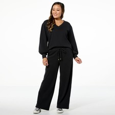 G by GIULIANA Regular So Soft French Terry 2-Piece Sets Black L Used