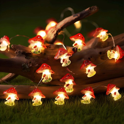 Mushroom Decor String Light Cottagecore Room Decor 10FT 30 LED Cute Fairy Light