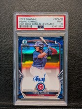 2023 Bowman Chrome 1st Pedro Ramirez Auto Blue Crater /150 PSA 9 Cubs