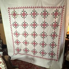 Elegant 19th C. Appliqu  Quilt. Phenomenal Quilting
