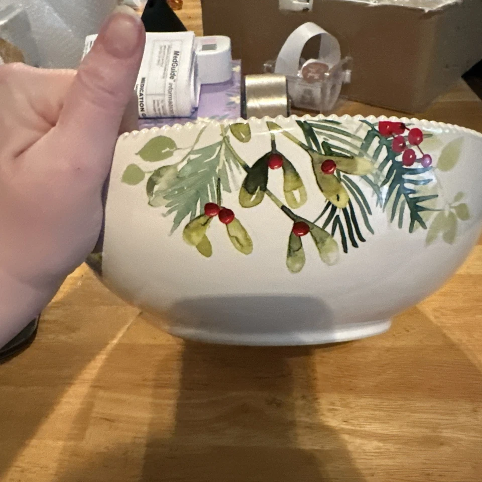 Juego de 2 artículos de piedra botánica de invierno Better Home and Garden son de 10,7 pulgadas de diámetro 4 pulgadas de alto Foto 2 de 4