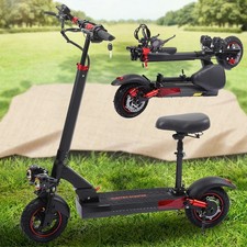 1200W Electric Scooter 48V 15.6Ah 10in Tires 35-40KM Range Dual Suspension