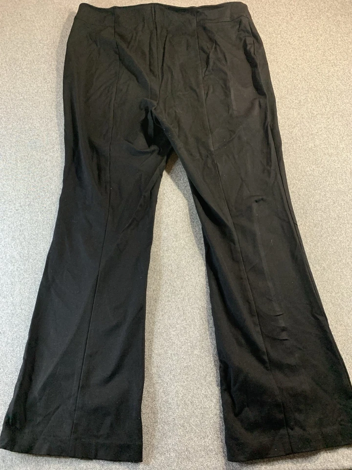 I.N.C. Pantalones para mujer International Concepts 16W negros bootcut pierna carrera clásica Foto 2 de 4