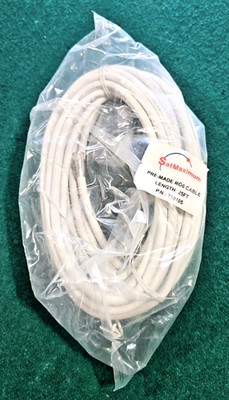 SATMAXIMUM RG6 DUAL Shield Coax Cable White TV Antenna Satellite 21 feet new