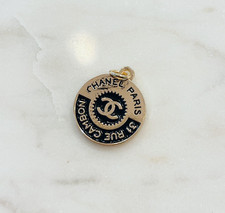Designer Gold and Black Round Zipperpull | set of 1 STAMPED
