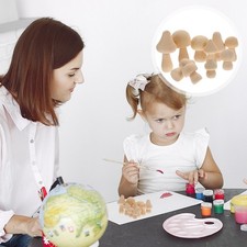  10 Pcs Fungo Da Esterno Non Verniciato Decorazione Di Funghi Statuine Legno