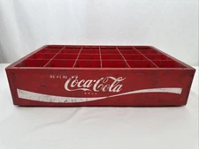 Vintage Korean Coca Cola Red Plastic Crate With 24 Dividers