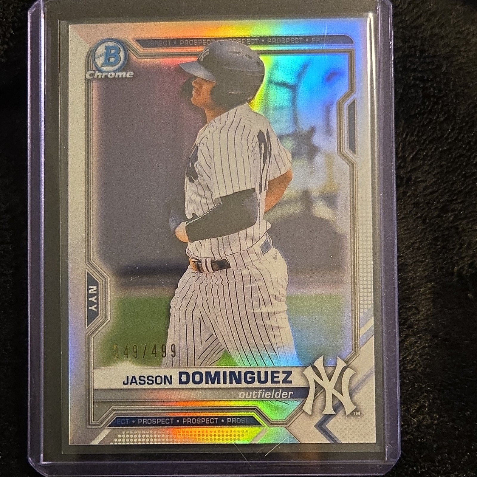 Bowman 2021 Chrome Jasson Dominguez BCP-13 Refractor /499 Yankees