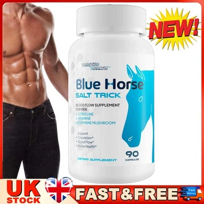 Blue Horse Salt Trick - Our Best Blood Flow Supplement for Men 90 Capsules