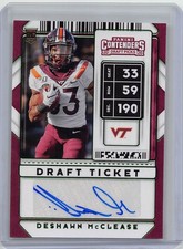 2020 Panini Contenders Draft Picks #195 Deshawn McClease Draft Ticket Green Foil
