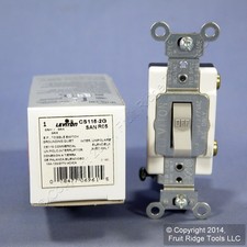 Leviton CS115-2G Gray Commercial Grade Toggle Wall Light Switch 15A Boxed