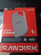 New SanDisk External Extreme Portable SSD 1TB USB-C to USB-C SSD