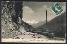 CPA Urdos, Route Nationale, Gorge de Pène d´Arret 1910 