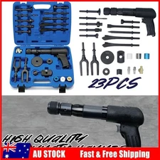 23pcs Air Hammer Kit Vibration Impact Chisel Pneumatic Hammer Tool Set W/Case AU
