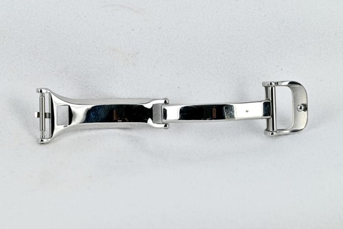 Cierre de despliegue de acero inoxidable Jaeger-LeCoultre de 12 mm para correa de cuero - Imagen 3 de 8