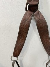 Western Leather Horse Breast Collar Floral Tooled Decorative Riding Decorative