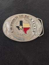 Belt Buckle "I'm Proud To Be A Texan" Limited Edition Vintage from 1986