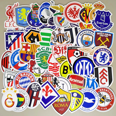 #ad European Soccer Club Team Crest Stickers 50pc Lot Football Sports Decals NEW $6.45
