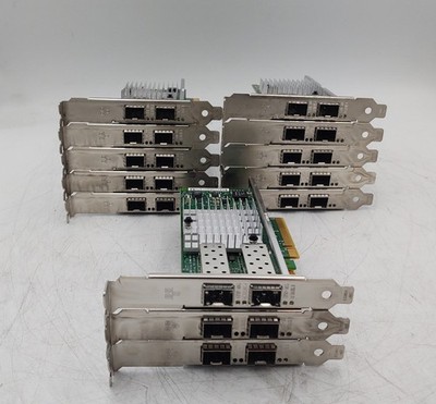 LOT OF 13 Dell 0VFVGR Intel X520-DA2 Dual Port Ethernet Sever Adapter E10G42A
