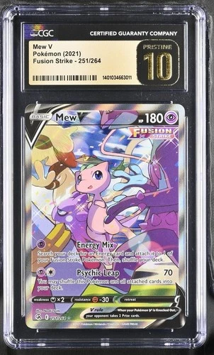 2021 POKEMON FUSION STRIKE ULTRA RARE - HOLO #251/264 MEW V CGC 10 PRISTINE