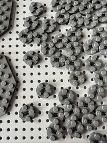 LEGO Dark Bluish Gray Plate 89523 60474 4032 Bulk 105pcs