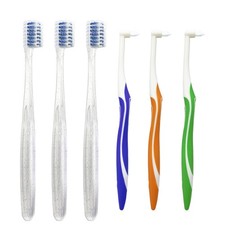 HRASY Orthodontic Toothbrush 1 Count Pack of 6 , Clear, Blue, Orange, Green