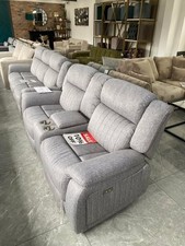 Ex display 3+2 Linden Grey electric recliner sofa