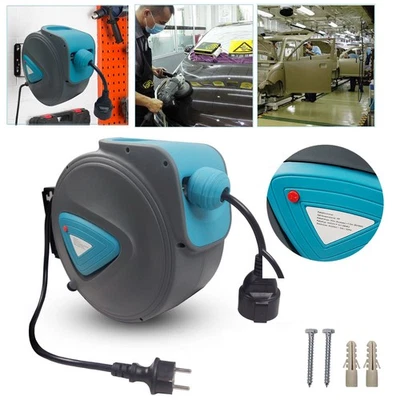 FROADP 20m Automatik Kabelaufroller Kabel Verlängerungskabel kabeltrommel Kabelrolle DE