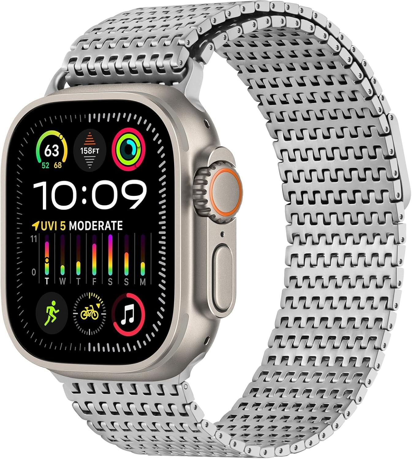 Anlinser Compatible with Apple Watch Strap 49mm 46mm 45mm 44mm 42mm, Magnetic St