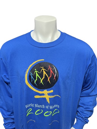 Vintage World March Of Women International Women's Day T-Shirt XXL 2XL Y2K 2000 - Picture 1 of 13