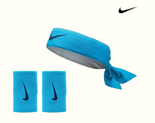 Nike Tennis Premier Wristband Double Wide 2pcs + Bandana Headband Band Set NWT