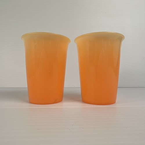 Vtg Lot of 4 Akay Corp Chicago Child Plastic Cups Tumblers Pink Orange Ombre - Picture 3 of 7
