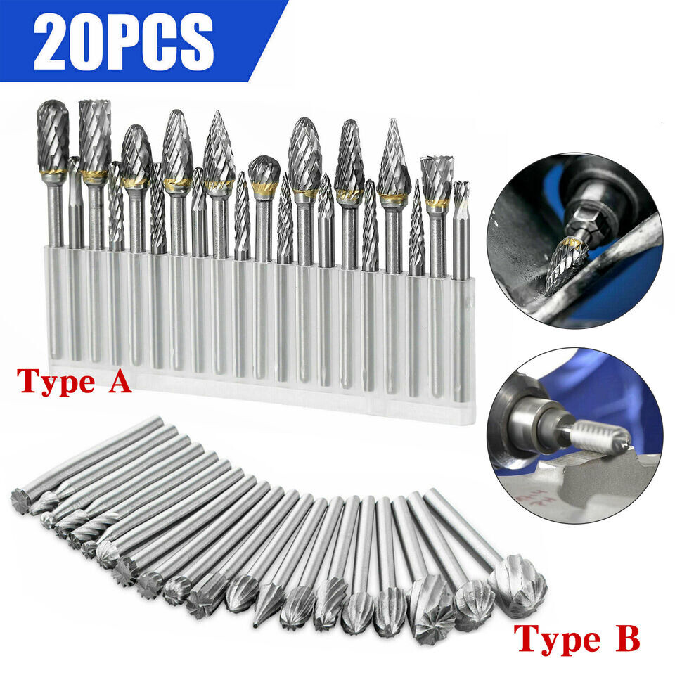Carbide Burr Set 10PCS 1/8 Shank Double Cut Tungsten Carbide Rotary Burrs Set With Dremel Bits For Metal Wood Carving Polishing Buy Cheaply On
