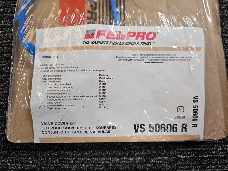 Прокладка крышки клапана двигателя Fel-Pro VS 50606 R для Honda Civic (2001-2005) - Изображение 2 из 4