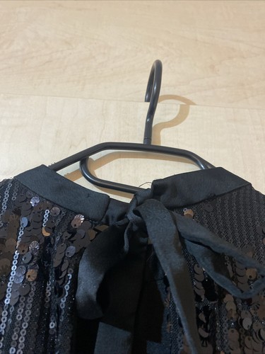 Zara Black Sequin Dress Size S - Picture 4 of 6
