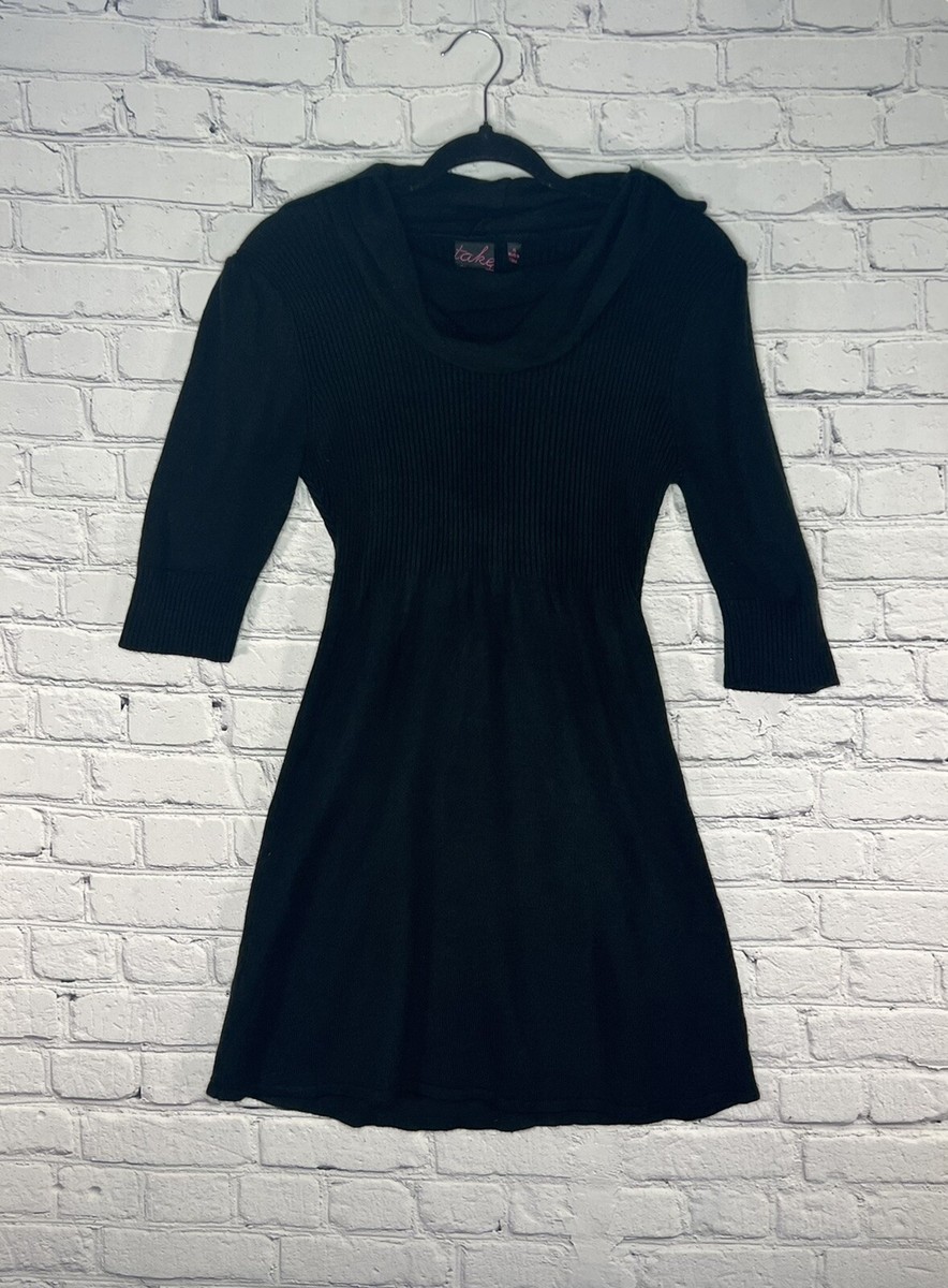 ladies black knitted dress SSKEIN Women's Margot Pointelle Lace Slim Knit Dress