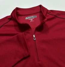 Pebble Beach Men  s 1/2-Zip Performance Golf Pullover Red XL