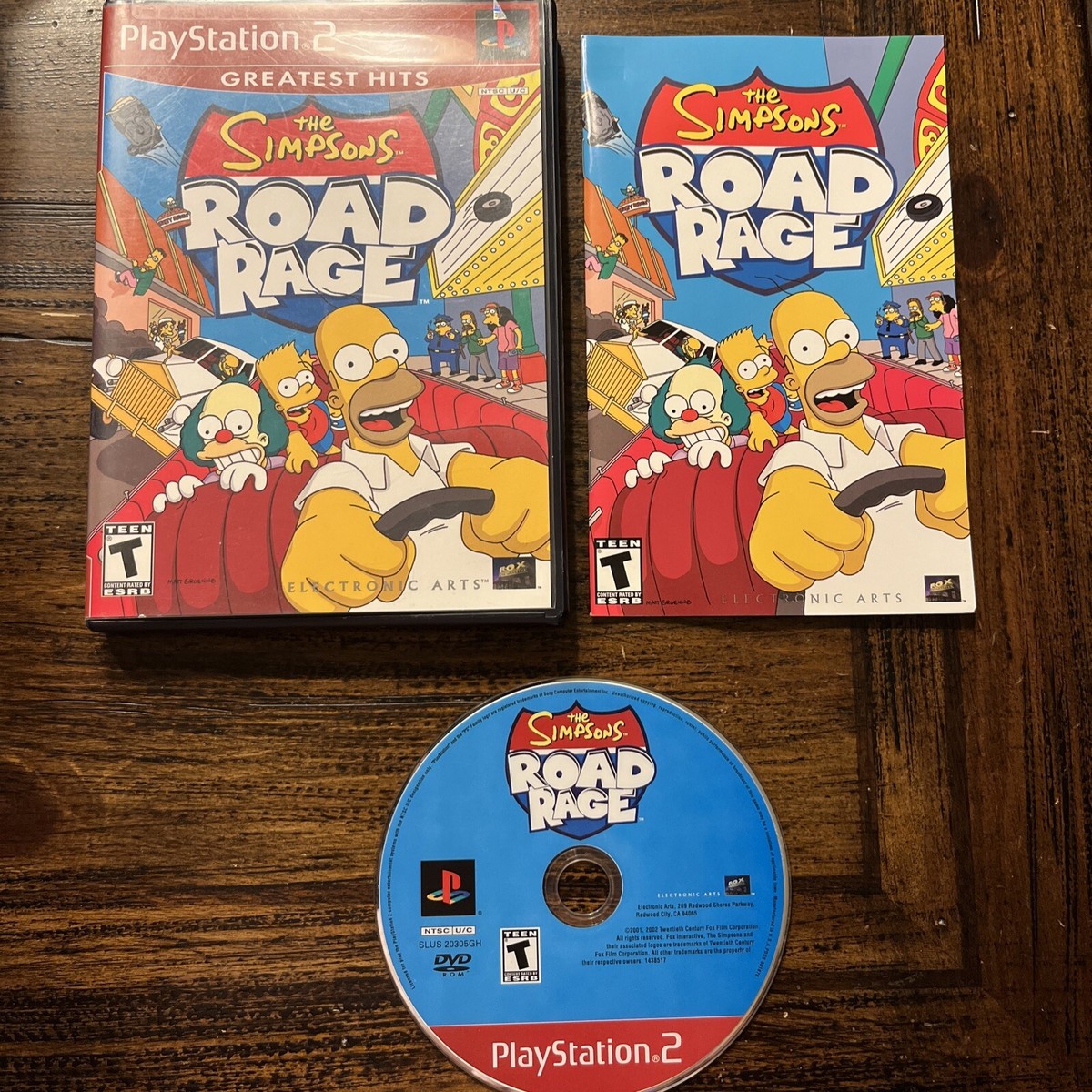 PS2☆THE SIMPSONS ROAD RAGE 海外版 北米版☆箱付・説明書付