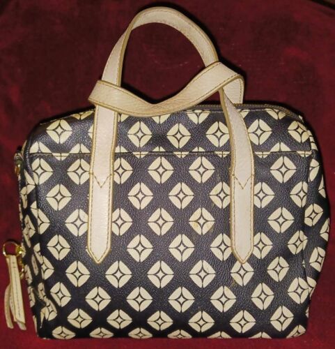 FOSSIL Satchel Handbag Issue #1954 Diamond Pattern
