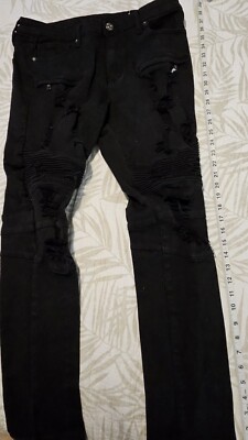 Rue21 Premium Mens Jeans Stretch Size 34/32 Black Slim Supreme 