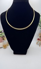 Collar de cadena de serpiente plana de acero inoxidable tono dorado joyería para mujer