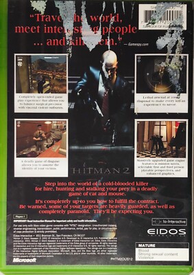Hitman 2 Silent Assassin Original XBOX Game Case Cover Art