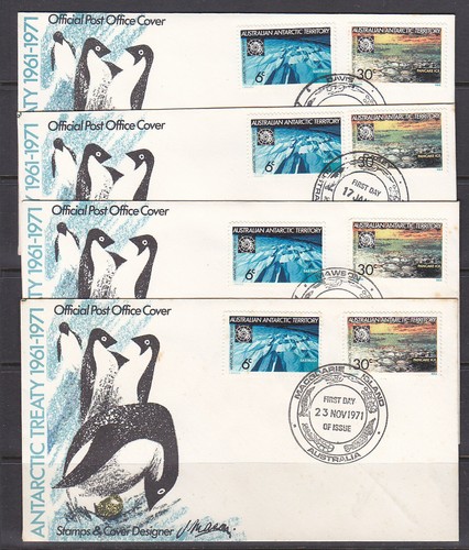 AAT: 1971 BASE SET OF TREATY FDCs
