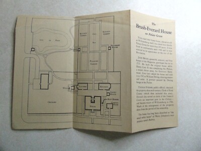 SBD20 Vintage Travel Guide Brochure Map The Brush Everard House on Palace Green