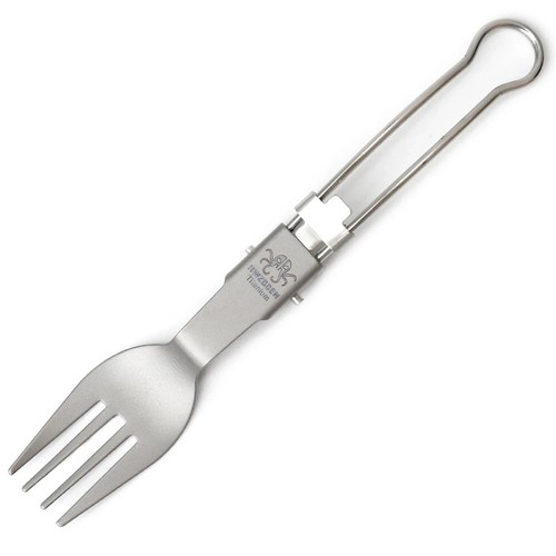 3PCS Titanium Folding Knife Fork Spoon Cooking Picnic Camping Supplies Tool - Picture 9 of 13