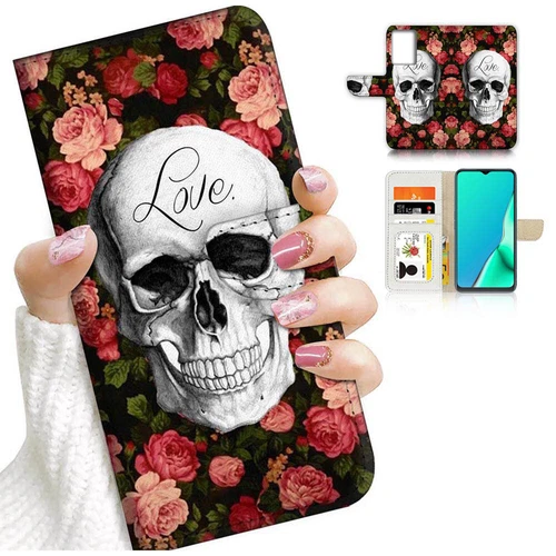 ( For Oppo A79 5G ) Wallet Flip Case Cover AJ24367 Sugar Skull - Picture 1 of 7