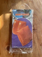 Aqua Safety Orange Arm Floats Inflatable Kid Swimming Pool Aid 2001 Vintage
