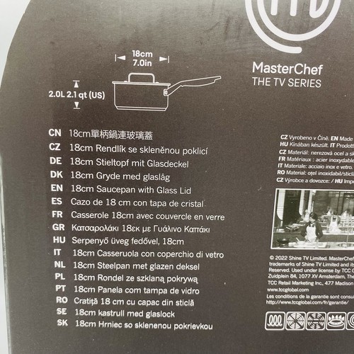 Master Chef Saucepan with Glass Lid Stainless Steel 18cm 2.0L - Picture 6 of 15
